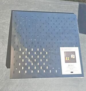 13026 Black Pegboard Organizer with Accessories 12x12 2 clamps 1 Mini Metal Hold